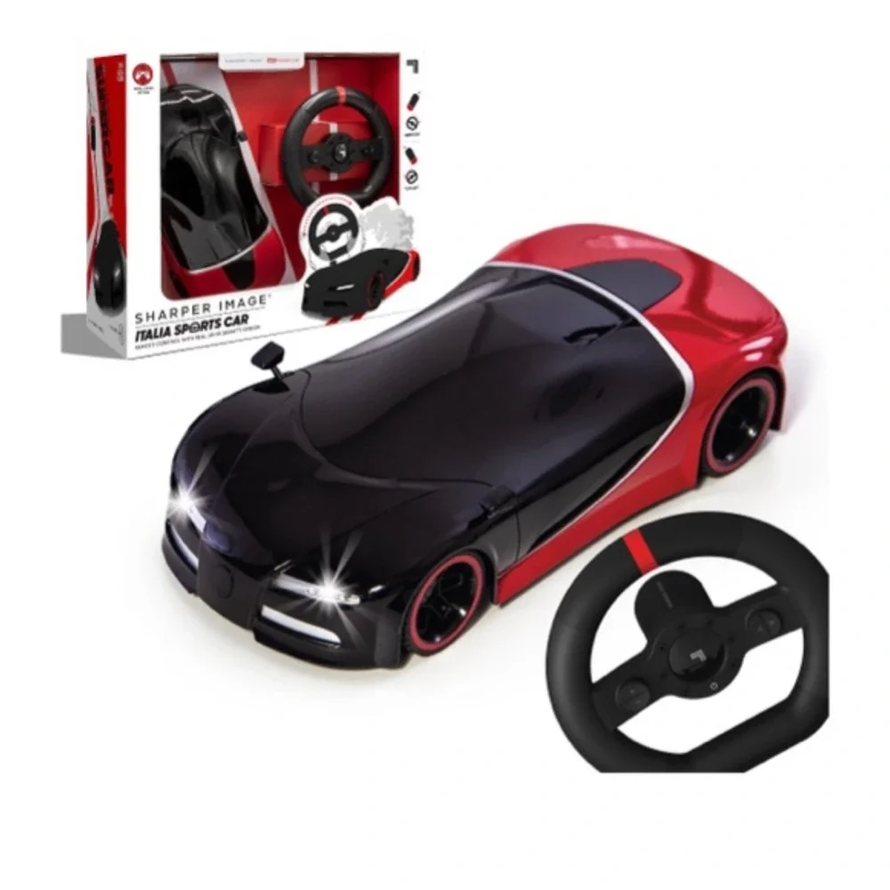 Sharper Image RC Italia Sports Car Bugatti Style Red Black Toy Car